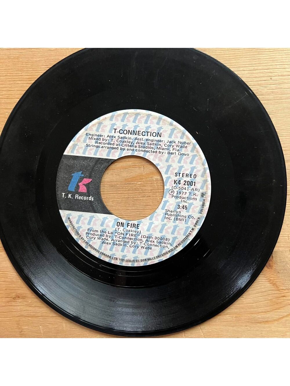 T-Connection - On Fire/Cush 45rpm VG+ R14